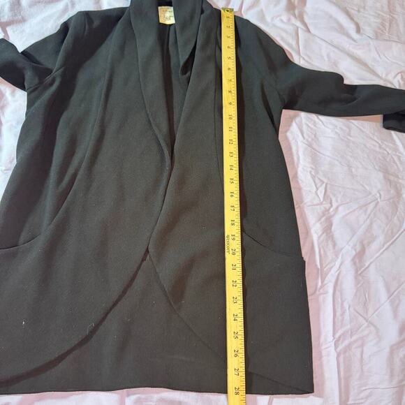 Aritzia Wilfred  Women's sz 0 Black Chevalier Open Blazer Jacket - Picture 9 of 9